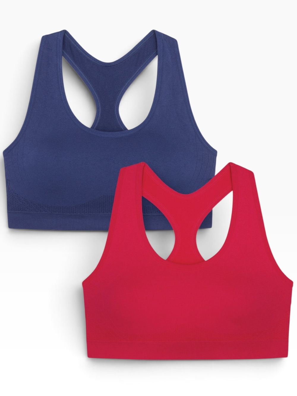 Skechers Women’s Seamless Racerback Sports Bras - Navy & Red Size Small NWT